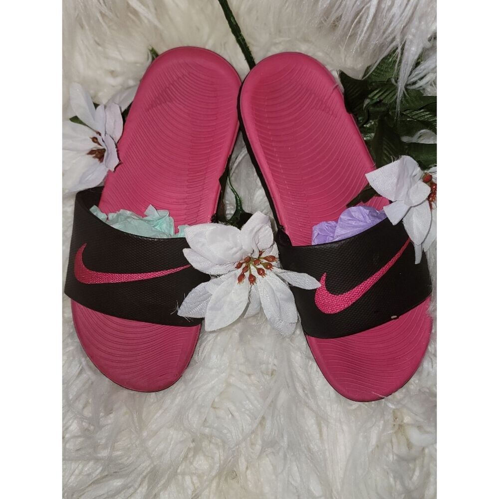 🆕️🩴Nike KAWA SLIDE SANDAL, Pink/Black, 5Y